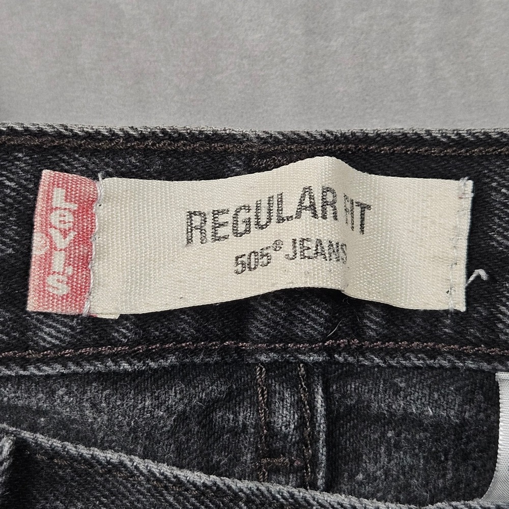 Vintage Levi's 505 Regular Fit Jeans Mens 38x34 (Actual 36x33) Black Denim Y2K - Picture 4 of 14